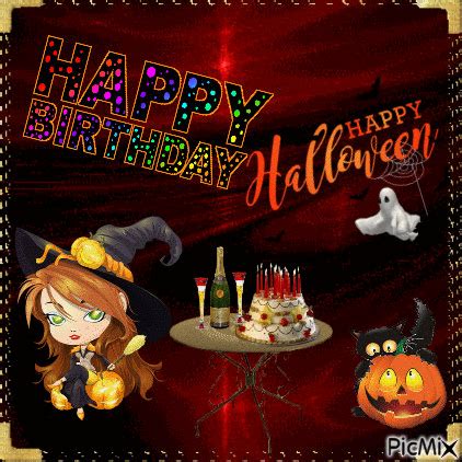 halloween birthday gif|funny happy halloween gif.